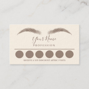 Tarjeta De Visita Lealtad 6 Makeup Eyebrow Oyes Lanza Coche Empresar