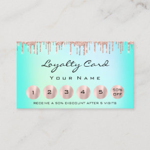 Tarjeta De Visita Lealtad 6 Maquillaje Esteticista Eyelash Rosa Océa