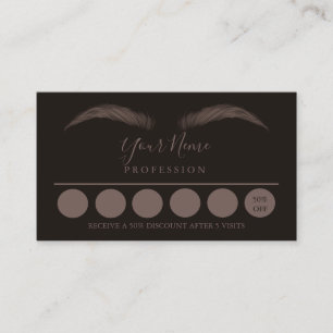 Tarjeta De Visita Lealtad 6 Maquillaje Ojos De Ojos De Luces