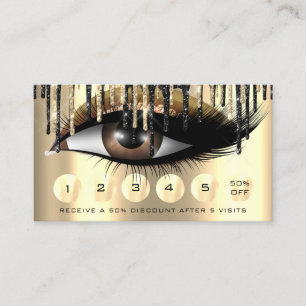 Tarjeta De Visita Lealtad 6 Puntuación Maquillaje Extensión Eyelas