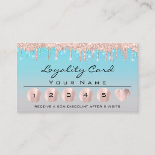 Tarjeta De Visita Lealtad 6 Rosa estético profesional