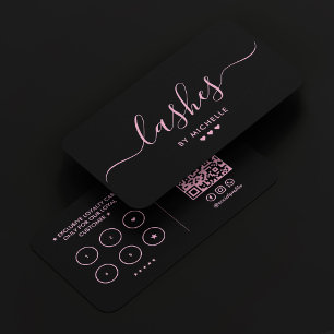 Tarjeta De Visita Lealtad artística por azotes rosados estéticos