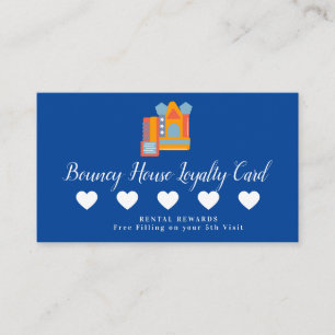 Tarjeta De Visita Lealtad de Bouncy House Jump Hearts