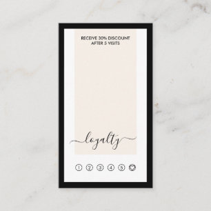 Tarjeta De Visita Lealtad de caligrafía elegante moderna vertical