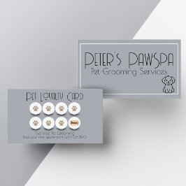 Tarjeta De Visita lealtad de la garra de perro de peluquería de masc