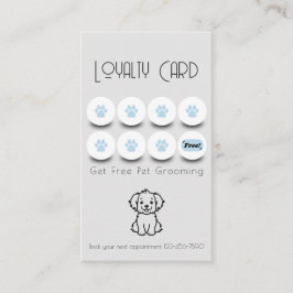 Tarjeta De Visita lealtad de la garra de perro de peluquería de masc