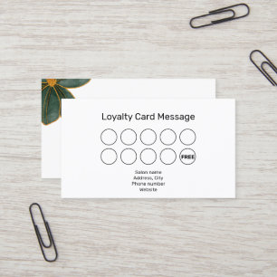 Tarjeta De Visita Lealtad de oro de técnico/esteticista