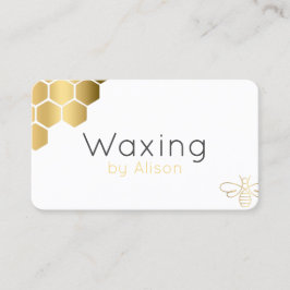 Tarjeta De Visita Lealtad de oro de técnico/esteticista