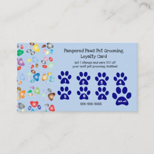 Tarjeta De Visita Lealtad editable de Perro Groomer