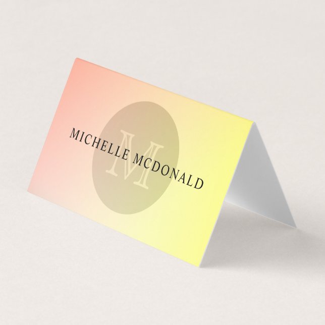 Tarjeta De Visita Lealtad elegante en gradiente de moda (Anverso)