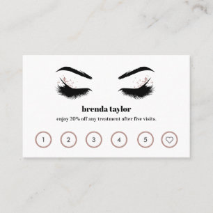Tarjeta De Visita Lealtad glamorosa del Personalizado Browbar Eyelas