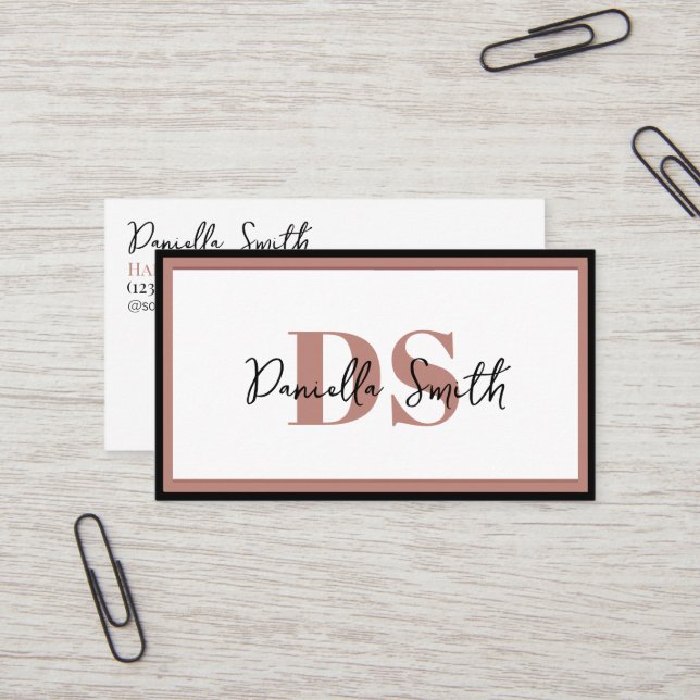 Tarjeta De Visita Lealtad hairstylista moderna minimalista (Anverso/Reverso In Situ)