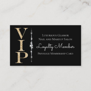 Tarjeta De Visita Lealtad VIP del Purpurina de oro de los diamantes