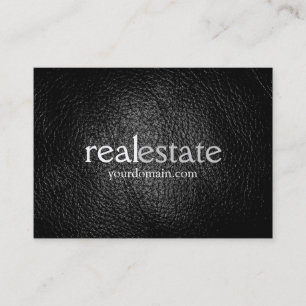 Tarjeta De Visita Leather Chubby Real Estate Agent Business Card