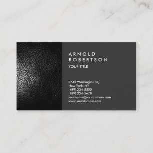 Tarjeta De Visita Leather Effect Trendy Professional Business Card