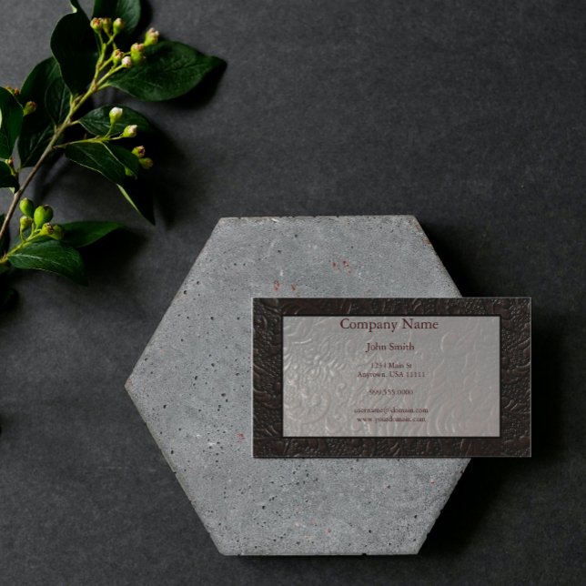 Tarjeta De Visita Leather Paisley Business Card (Subido por el creador)