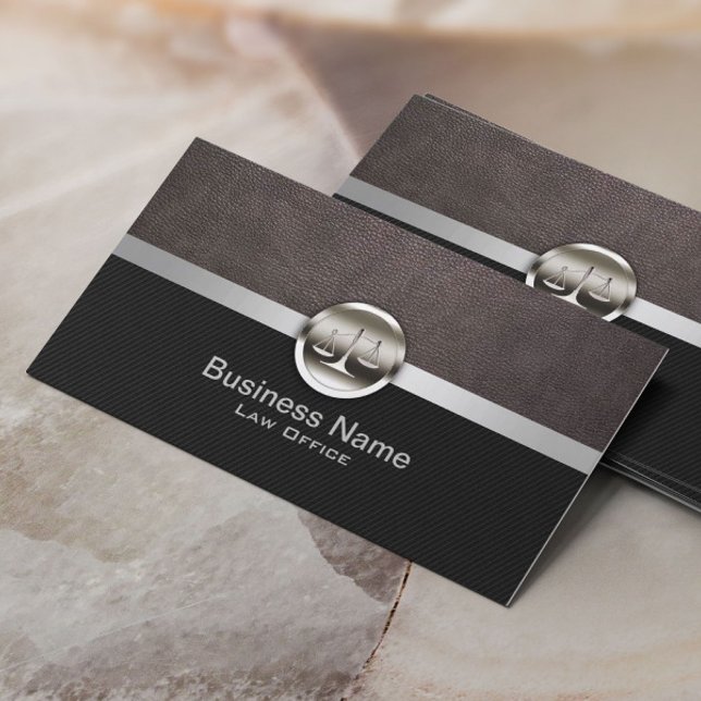 Tarjeta De Visita Leather profesional y abogado Metalizado (Subido por el creador)