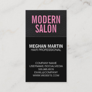 Tarjeta De Visita Leather Sleek Black