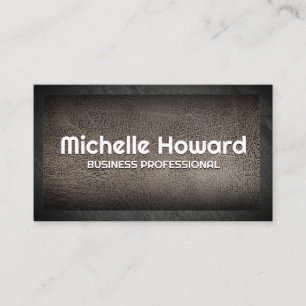 Tarjeta De Visita Leather Worn   Borde de roca