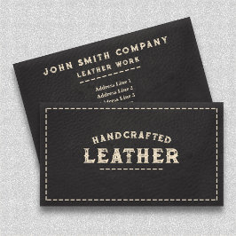 Tarjeta De Visita Leatherworker Craftsman Black