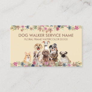 Tarjeta De Visita Lebrel Caniche Australiano Pug Corgi Perros Marron