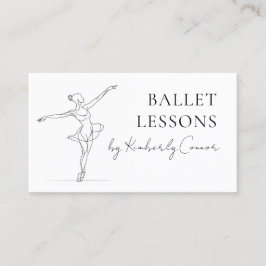 Tarjeta De Visita Lecciones de ballet Un salto de línea Baleares Dib