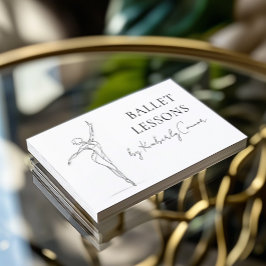 Tarjeta De Visita Lecciones de ballet Un salto de línea Baleares Dib
