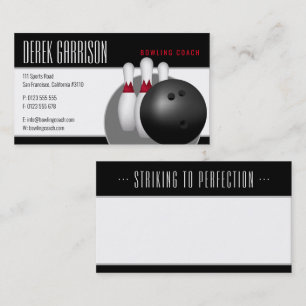 Tarjeta De Visita Lecciones de bolos para principiantes   Profesiona