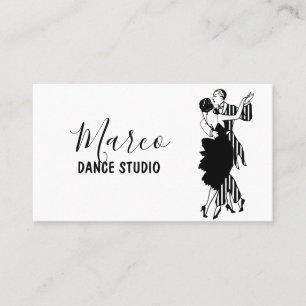 Tarjeta De Visita Lecciones de estudio de baile