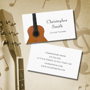 Tarjeta De Visita Lecciones de guitarra de instrumentos musicales
