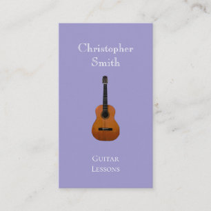 Tarjeta De Visita Lecciones de guitarra de instrumentos musicales Pú