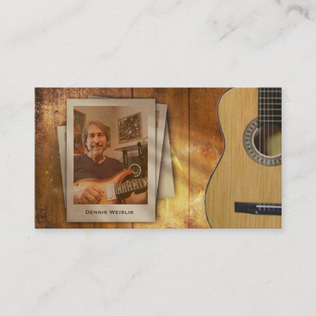 Tarjeta De Visita Lecciones de la guitarra (Anverso)