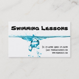 Tarjeta De Visita Lecciones de la natación