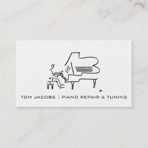 Tarjeta De Visita Lecciones de piano, ajuste y reparación de piano