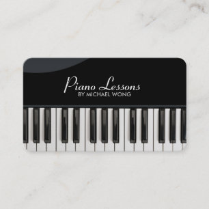 Tarjeta De Visita Lecciones de piano elegantes