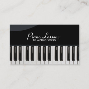Tarjeta De Visita Lecciones de piano elegantes