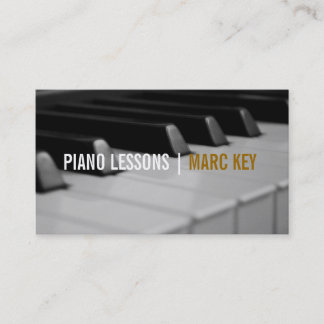 Tarjeta De Visita Lecciones de piano, instructor de música
