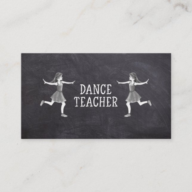 Tarjeta De Visita Lecciones de profesor de baile Clases de instructo (Anverso)