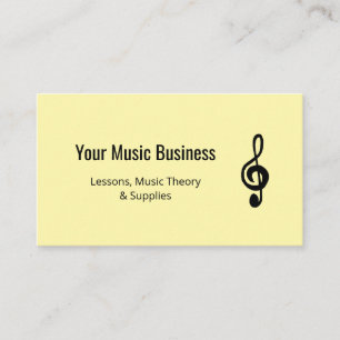 Tarjeta De Visita Lecciones musicales Simple Treble Clef código QR a