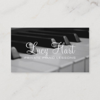 Tarjeta De Visita Lecciones privadas de piano, instructor musical