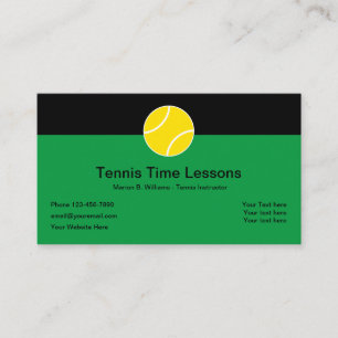 Tarjeta De Visita Lecciones profesionales del tenis
