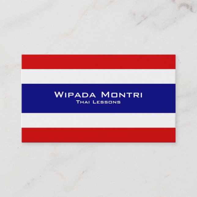 Tarjeta De Visita Lecciones tailandesas/profesor siamés (Anverso)