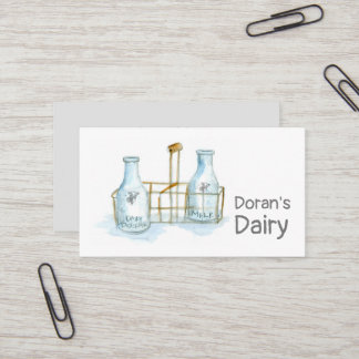 Tarjeta De Visita Leche de labranza lechera vacas Holstein