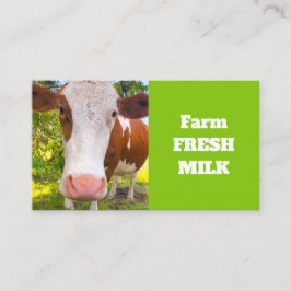 Tarjeta De Visita Leche fresca de granja