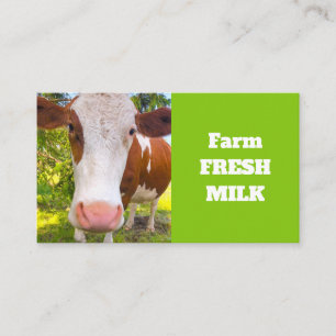 Tarjeta De Visita Leche fresca del granjero