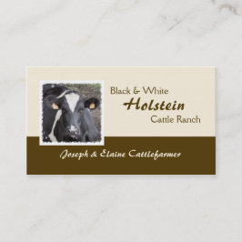 Tarjeta De Visita Lechería de Holstein o foto de los ganados vacunos