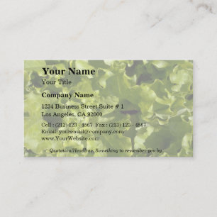 Tarjeta De Visita Lechuga verde