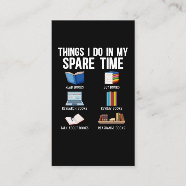 Tarjeta De Visita Lector de libros divertidos que adoran el humor (Anverso)