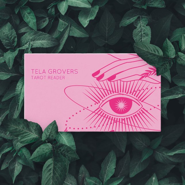 Tarjeta De Visita Lector de tarot de ojos místicos modernos de Moda  (Subido por el creador)