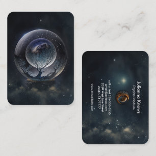 Tarjeta De Visita Lector de tarot medio de crystal Ball Psychic